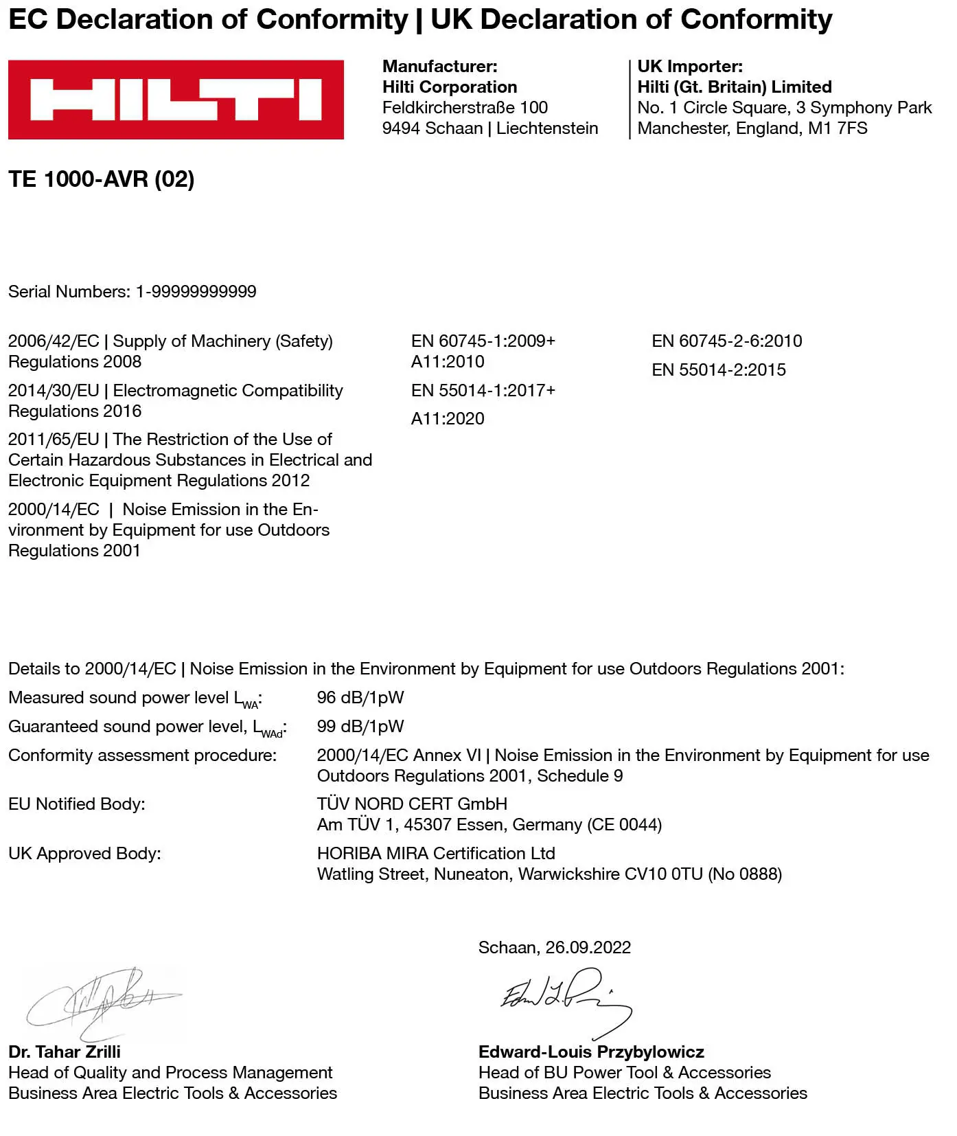 HILTI TE 1000 AVR Breaker Hammer - FIGURE 4