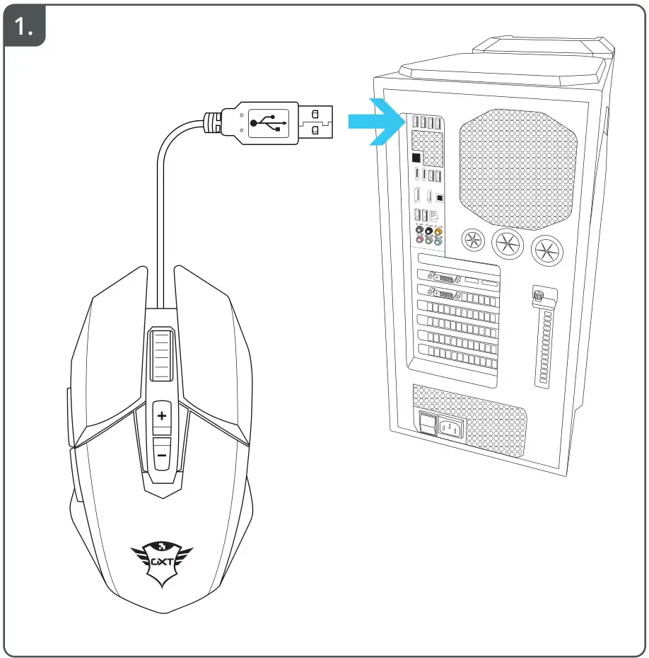 Trust GXT 950 IDON PC Laptop RGB Mouse - figure 1