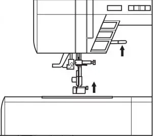 Changing the presser foot Instructions