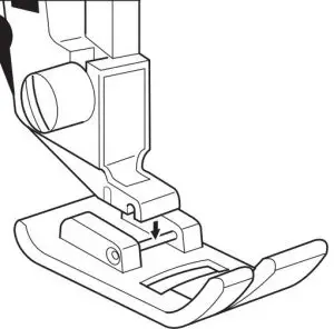 Changing the presser foot Instructions