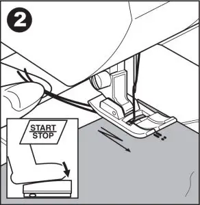 Straight Stitch With Auto-lock Stitch Instructions