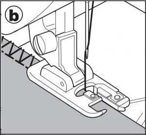 Using the Overcasting Foot Instructions