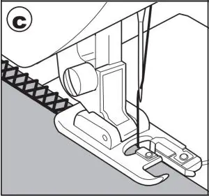 Using the Overcasting Foot Instructions