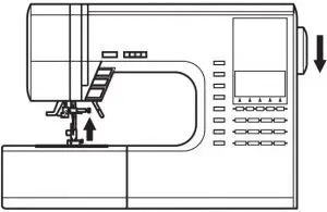 Changing the presser foot Instructions