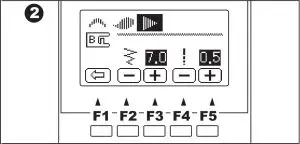 Setting the Stitching Width and Length instructions