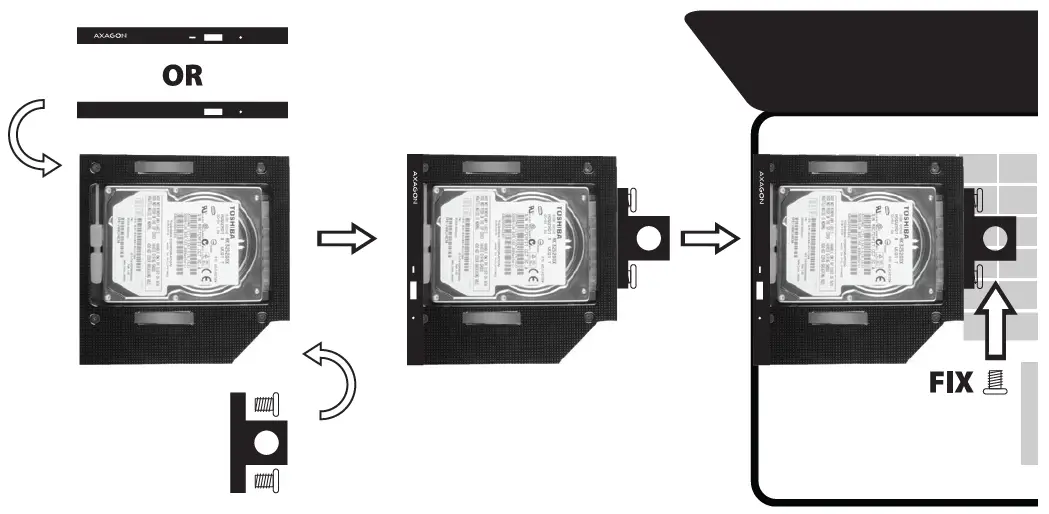 AXAGON RSS-CD09 2.5 Inch Sata SSD-HDD Optical Disk Drive 6