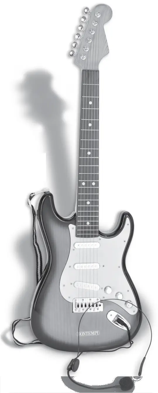 BONTEMPI 24 1310 24 1371 Electronic Rock Guitar with Headset Microphone