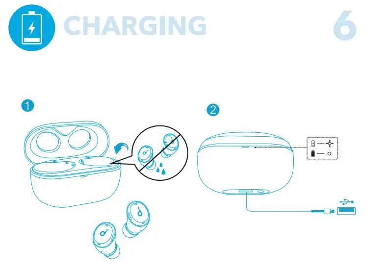 soundcore Life A3i Earbuds - CHARGING