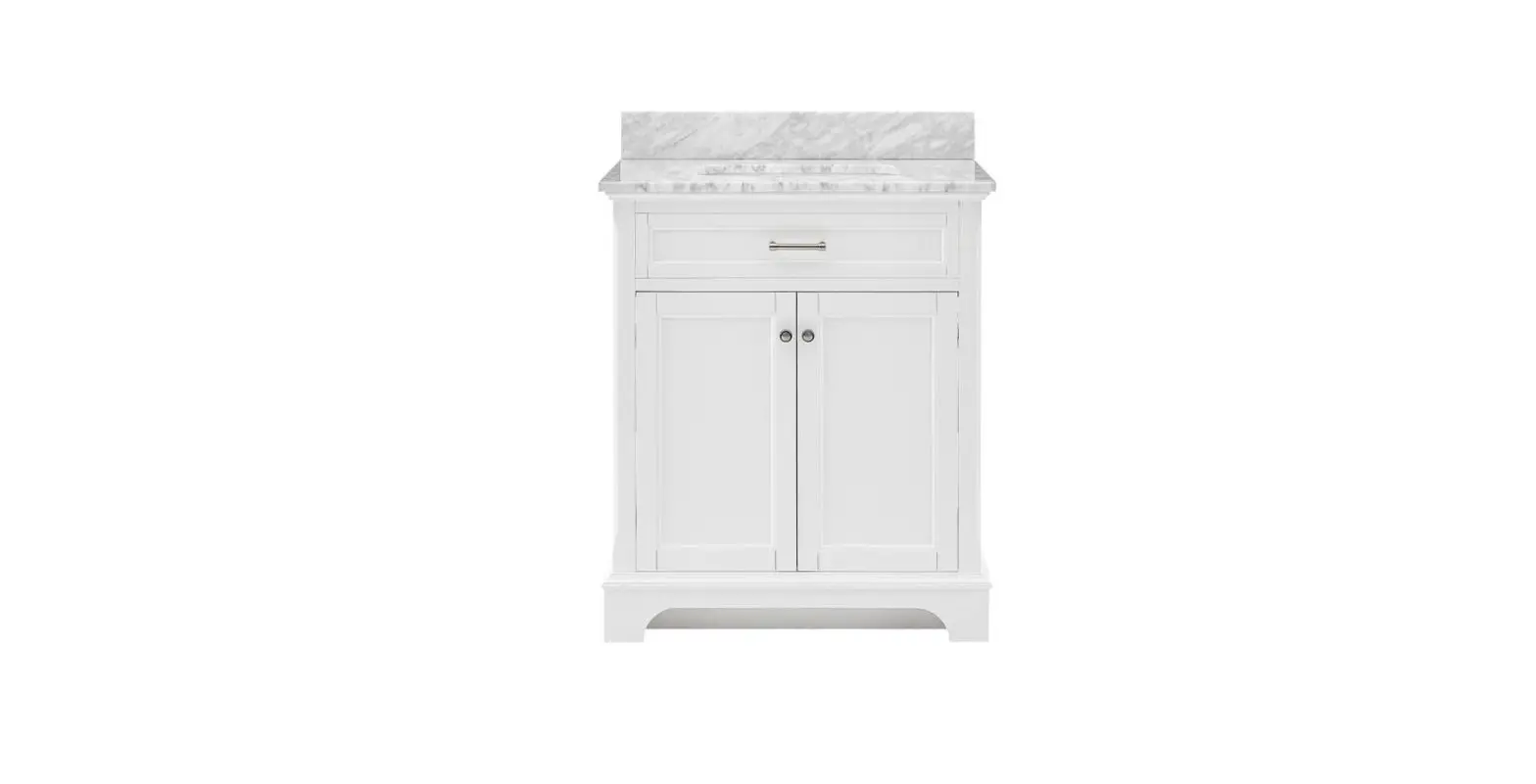 Allen Roth 2027va-30-201 White Undermount Single Sink Bathroom Vanity Installation Guide