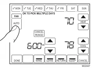 Trane TCONT800 Touch Screen Thermostat Manual