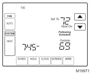 Trane TCONT800 Touch Screen Thermostat Manual