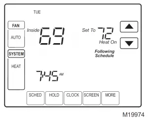 Trane TCONT800 Touch Screen Thermostat Manual