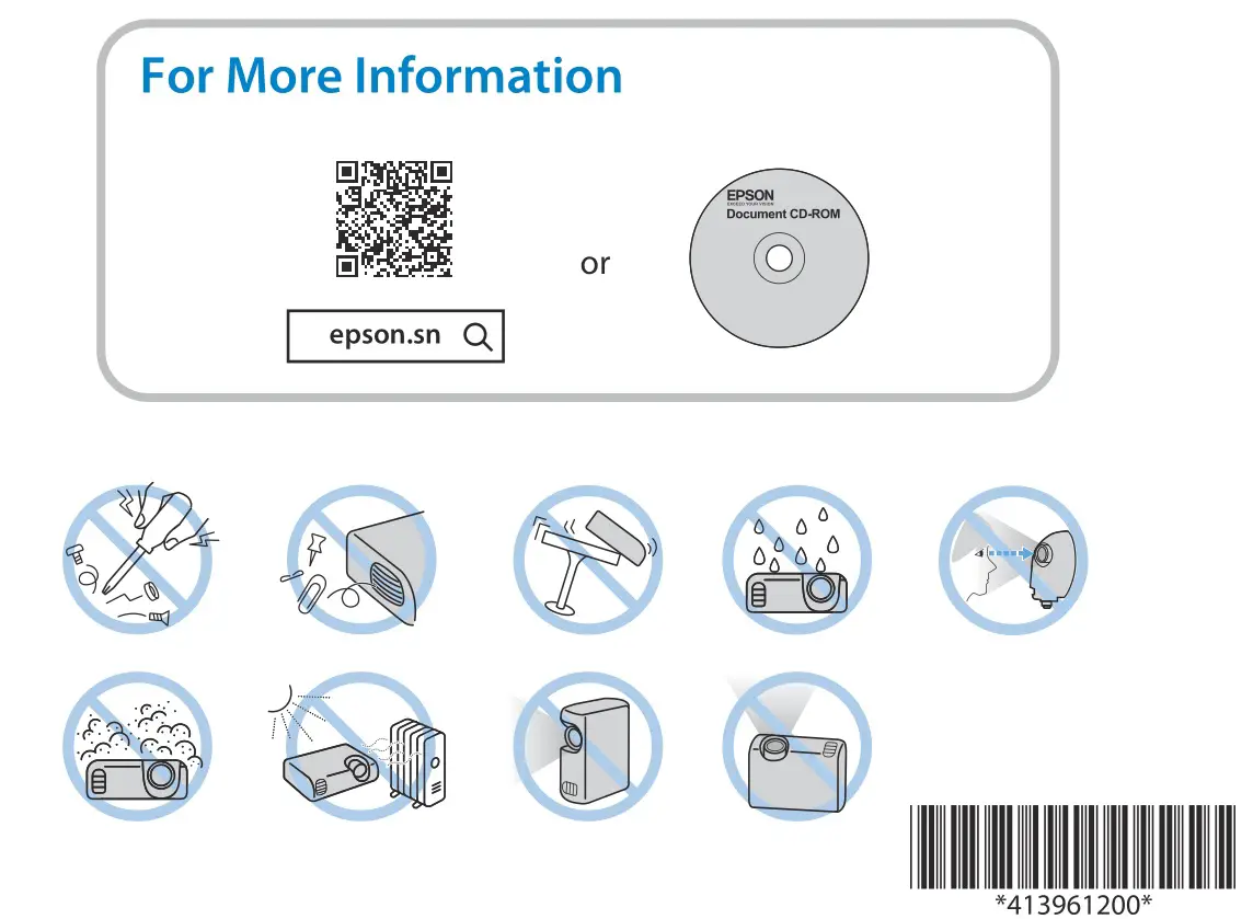 EPSON Multimedia Projector - For More Information