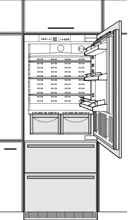 LIEBHERR HC 1580 30 Inch Panel Ready Counter Depth Bottom Freezer Refrigerator