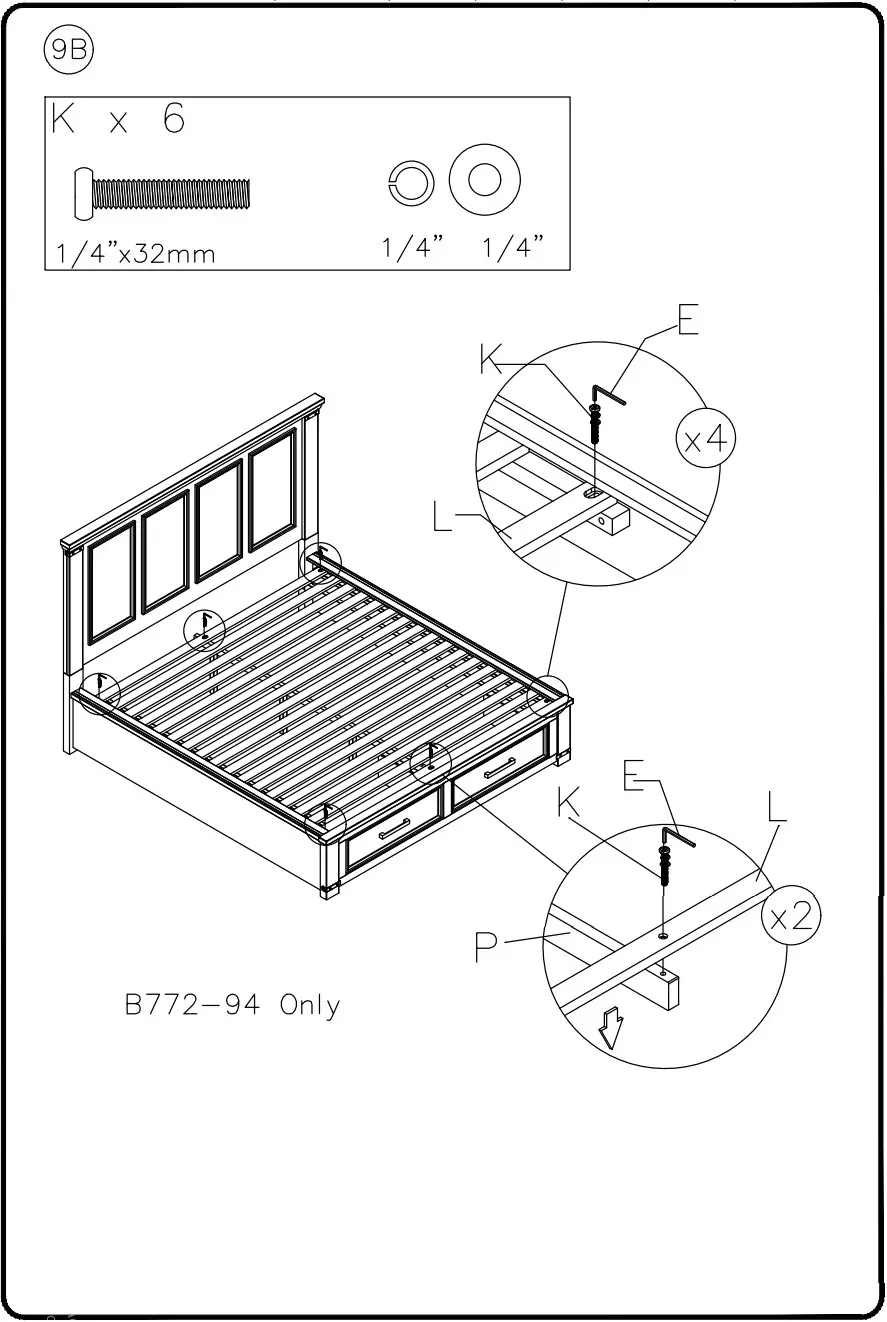 ASHLEY B772 54S 7 Queen Storage Bed Set - FIGURE 7