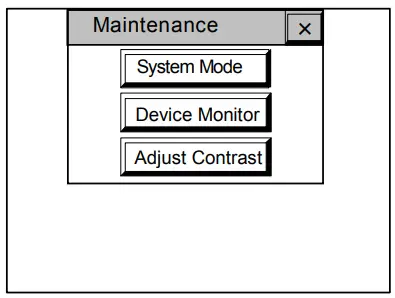 IDEC HG2G Series Operator Interface - Maintenance Screen1