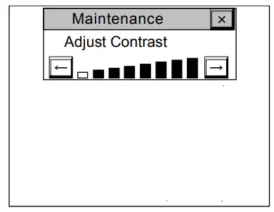 IDEC HG2G Series Operator Interface - adjust the contrast