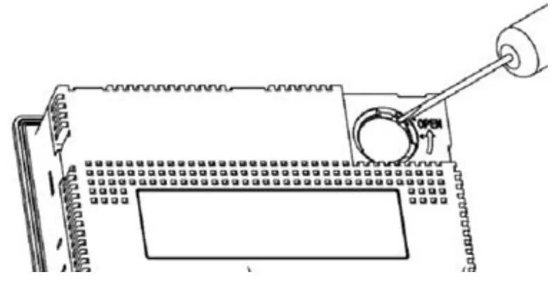 IDEC HG2G Series Operator Interface - battery holder