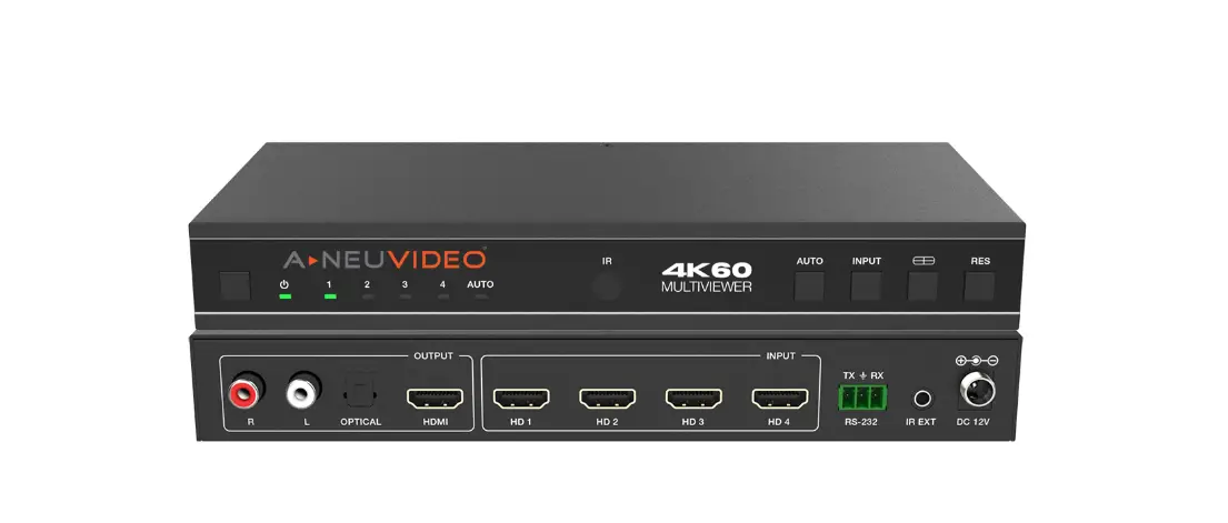 A-neuvideo Ani-pip-41uhd 4x1 4k60 Uhd Seamless Multiviewer Video Switcher Instruction Manual