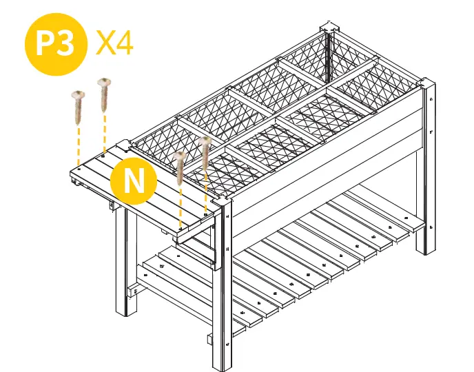 aivituvin GUT02 Raised-Garden-Bed-with-Large-Storag=Shelf-fig- (20)