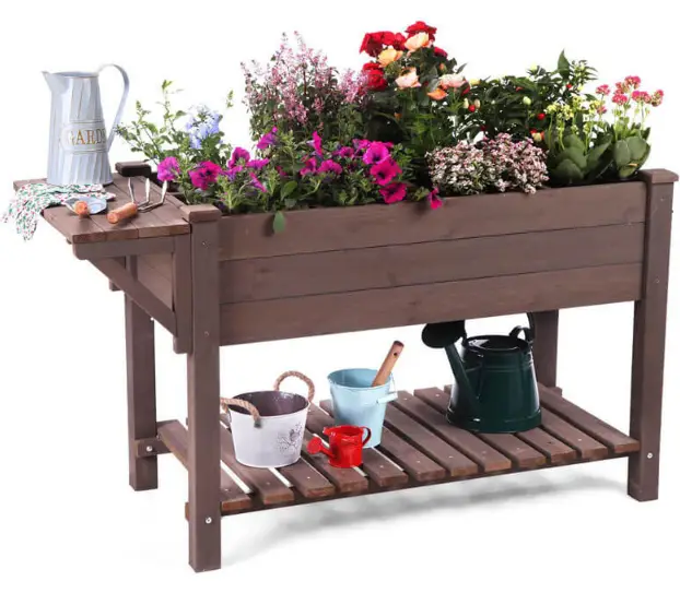 aivituvin GUT02 Raised-Garden-Bed-with-Large-Storag=Shelf-product