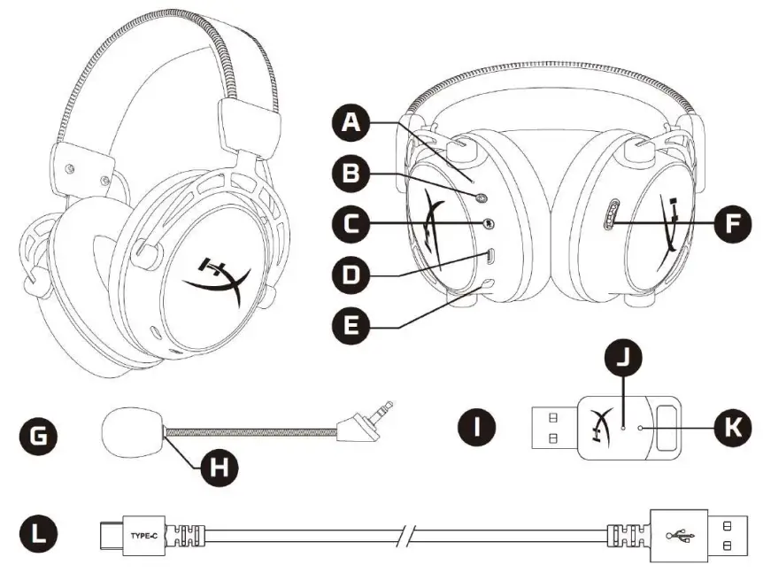 HYPERX 4P5D4AA Cloud Alpha Gaming Headset - Status LED