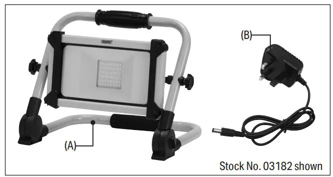 DRAPER 03182 Rechargeable Folding Site Light -  Overview