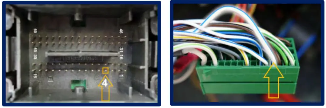 ALPINE KWE 403ID6 Steering Wheel Remote Control Interface Installation Kit for IVECO- Content and wiring harness connections 4