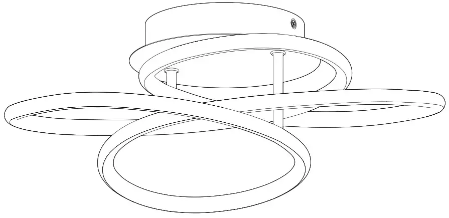 artika FM-SB-HD2CR Swirl Butterfly LED Ceiling Light