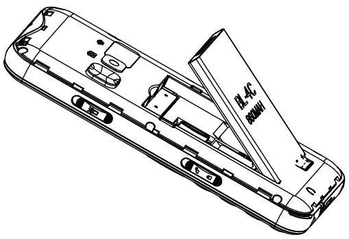 SWISS VOICE B24 Mobile Phone - Insert the battery