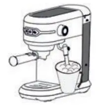 SUN ORIGIN Expresso Machine 15bar, 1450W User Manual - For extra heating of the milk