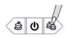 SUN ORIGIN Expresso Machine 15bar, 1450W User Manual - In standby mode press and hold the dual coffee maker until the appliance starts to produce coffee