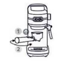 SUN ORIGIN Expresso Machine 15bar, 1450W User Manual - Position the group
