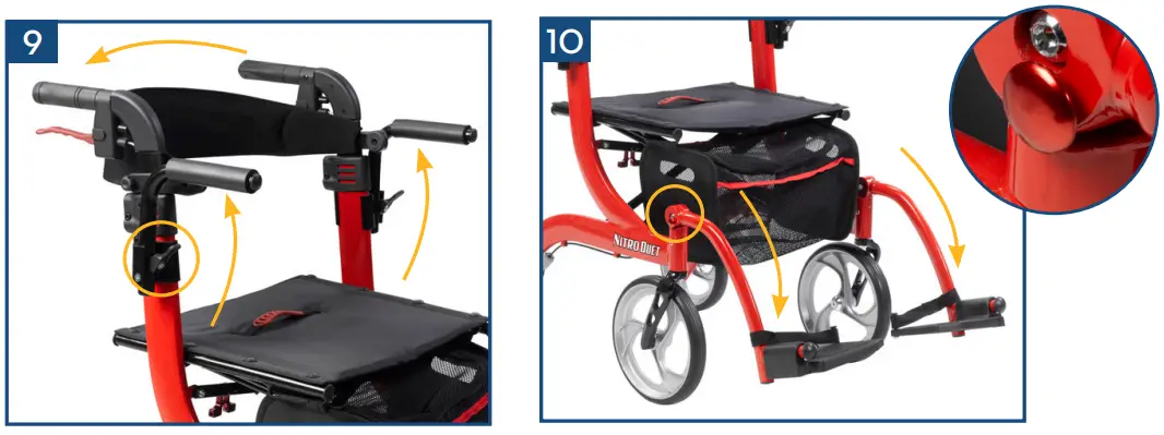 drive RTL10266DT Nitro Duet Transport Chair-Chair