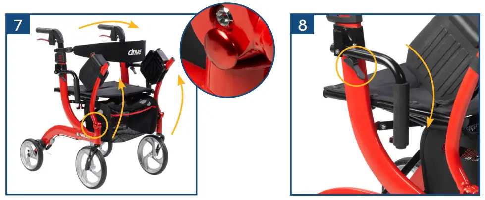 drive RTL10266DT Nitro Duet Transport Chair-Rollator