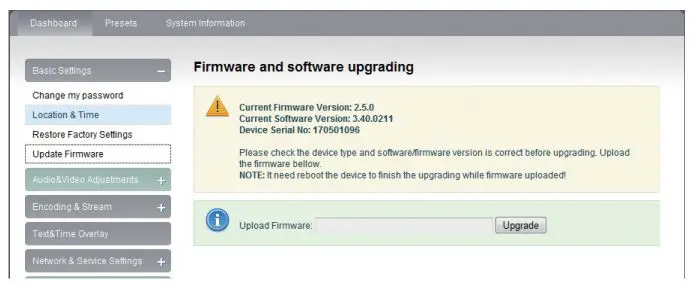 NDI Wired Video Encoder User Guide - Upgrading diagram
