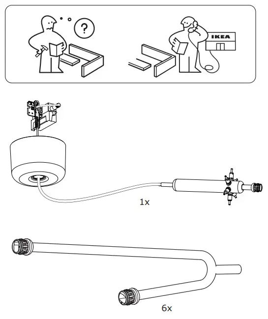 IKEA GRINSBYN Chandelier W Light Bulb - 11