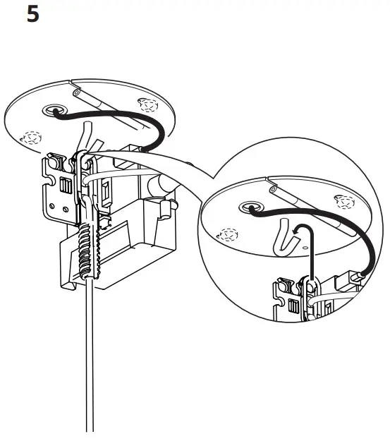 IKEA GRINSBYN Chandelier W Light Bulb - 5