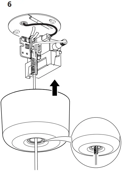 IKEA GRINSBYN Chandelier W Light Bulb - 6