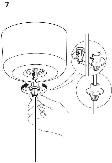 IKEA GRINSBYN Chandelier W Light Bulb - 7