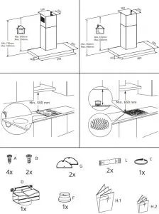 IKEA KULINARISK Hood Wall Mounted