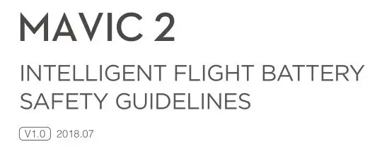 dji MAVIC 2 Mini Drone User Guide