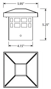 AMP ASPL 3029 B BZ Low Voltage Landscape Lighting - Product Dimensions