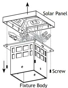 AMP ASPL 3029 B BZ Low Voltage Landscape Lighting - Remove Solar Panel