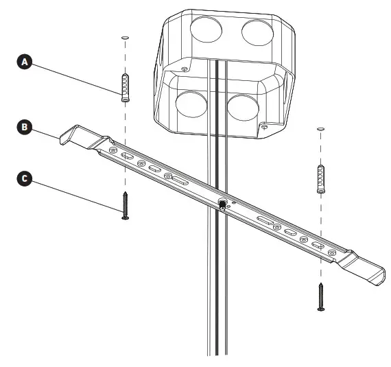 artika 12FLPR-SP3-MB Skylight Pro 12 LED Ceiling Light-MOUNTING BRACKET