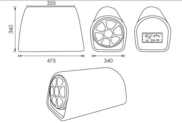 Nakamichi NBL12A 12 Inch Active Tunnel Tube fig 2