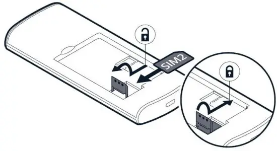 FIG 8 Insert the SIM card