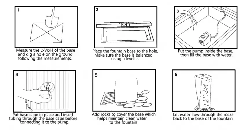 XBRAND XR3056 Waterall Fountain Instruction FIG 7