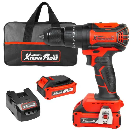 XTREMEPOWERUS 47531 20-Volt MAX Li-Ion Brushless Cordless Impact Drill