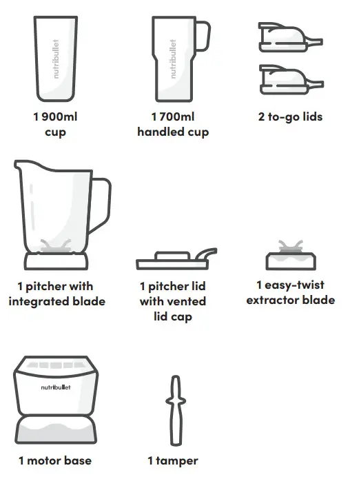 nutribullet ZNBF30500Z Blender Combo - included